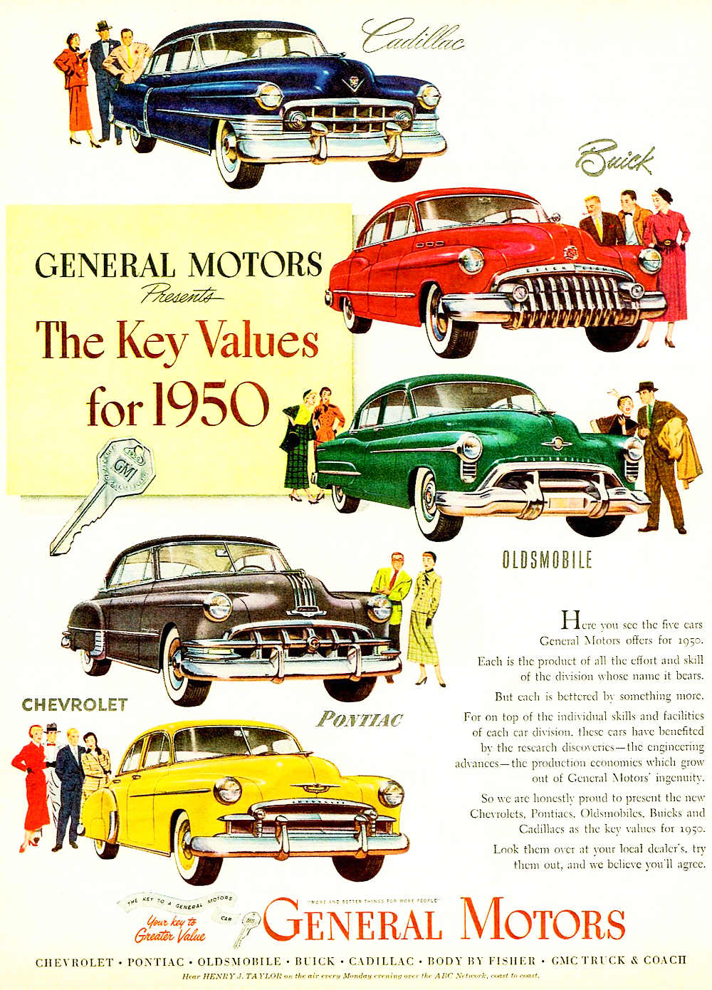 1950 General Motors Auto Advertising